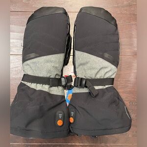 Black men’s heated mitten gloves X-Large